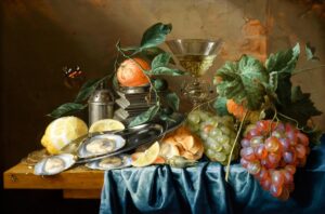 Grapes,And,Antique,Vase,.,Still,Life,.,In,The